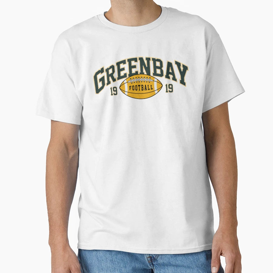 Green Bay Football Varsity T-Shirt - Graphic Print Unisex - T-Shirt, Sweatshirt, Hoodie