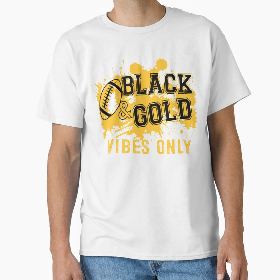 Black Gold Game Day High School T-Shirt - Fun Novelty Design for Adults - T-Shirt, Sweatshirt, Hoodie