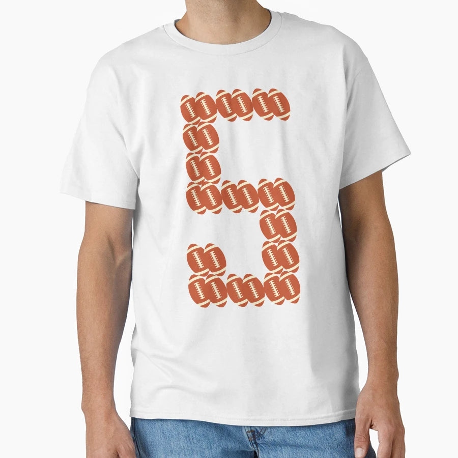 Player Number 5 Five American T-Shirt - Custom Art Print for Adults - T-Shirt, Sweatshirt, Hoodie