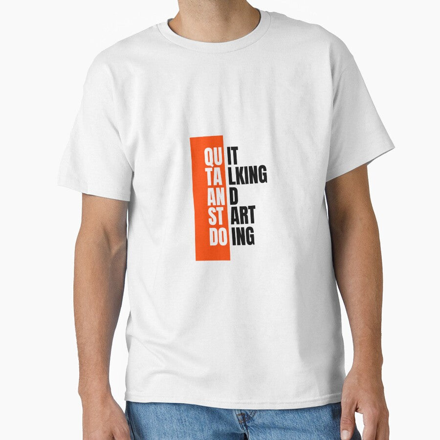 Quit Talking And Start Doing by The Daily Progress - Adult & Kids T-Shirts, Sweatshirts & Hoodies apparel design preview 1
