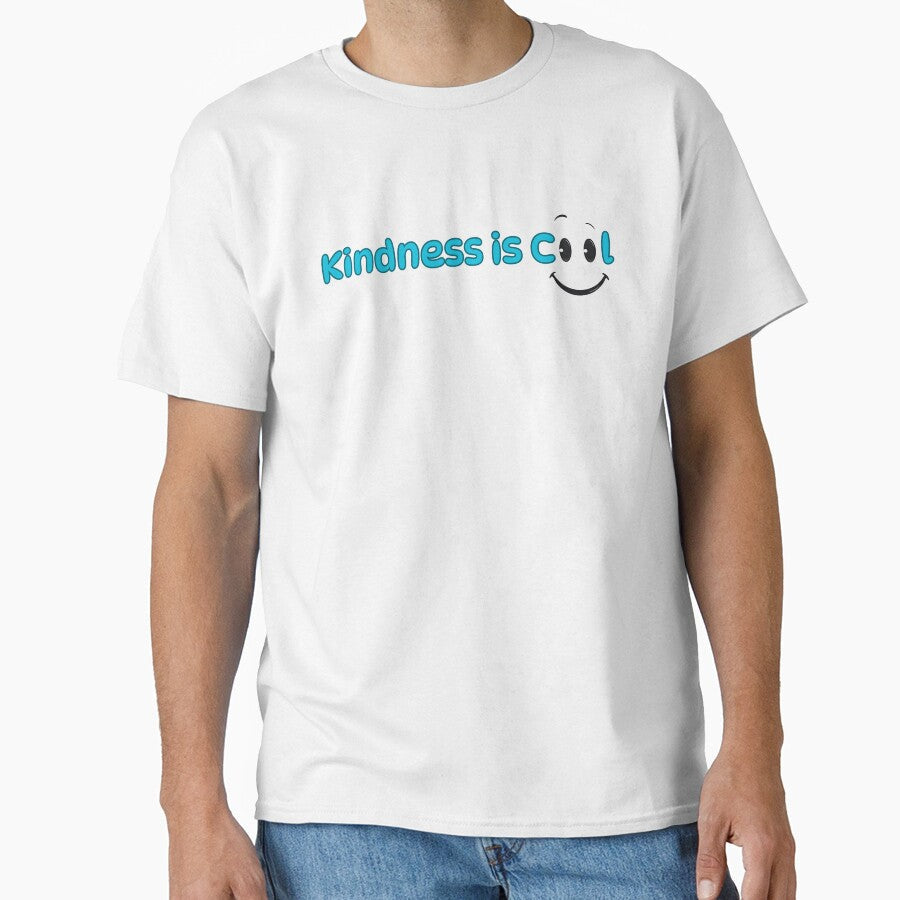 Kindness is Cool Blue Lettering with Smiley Eyes by - Adult & Kids T-Shirts, Sweatshirts & Hoodies apparel design preview 1