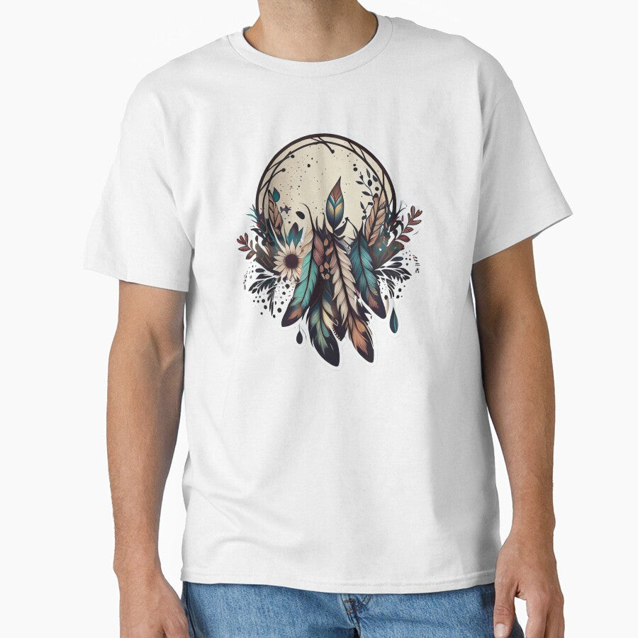Boho Wreath by DigitalArtcapes - Adult & Kids T-Shirts, Sweatshirts & Hoodies apparel design preview 1