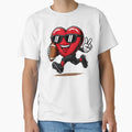 Funny Heart Playing Football T-Shirt - Casual Everyday Wear Men Women - T-Shirt, Sweatshirt, Hoodie