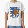 Game Day Football Glitter Bow T-Shirt - Novelty Apparel Men Women - T-Shirt, Sweatshirt, Hoodie