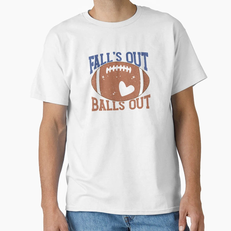 Fall Football Season Typography Football T-Shirt - Streetwear Style Unisex - T-Shirt, Sweatshirt, Hoodie