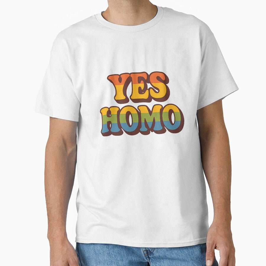YES HOMO Bold Retro Pride Design by Haus Of Sin - Adult & Kids T-Shirts, Sweatshirts & Hoodies apparel design preview 1
