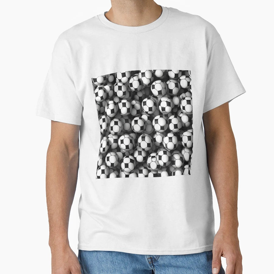 Football Pattern T-Shirt - Minimalist Print for Adults - T-Shirt, Sweatshirt, Hoodie