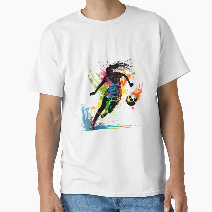 Cartoon Soccer Ball Logo Illustration T-Shirt - Graphic Print Men Women - T-Shirt, Sweatshirt, Hoodie