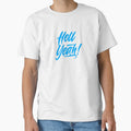 Hell Yeah! Bold blue typography design by Pearl67 - Adult & Kids T-Shirts, Sweatshirts & Hoodies apparel design preview 1