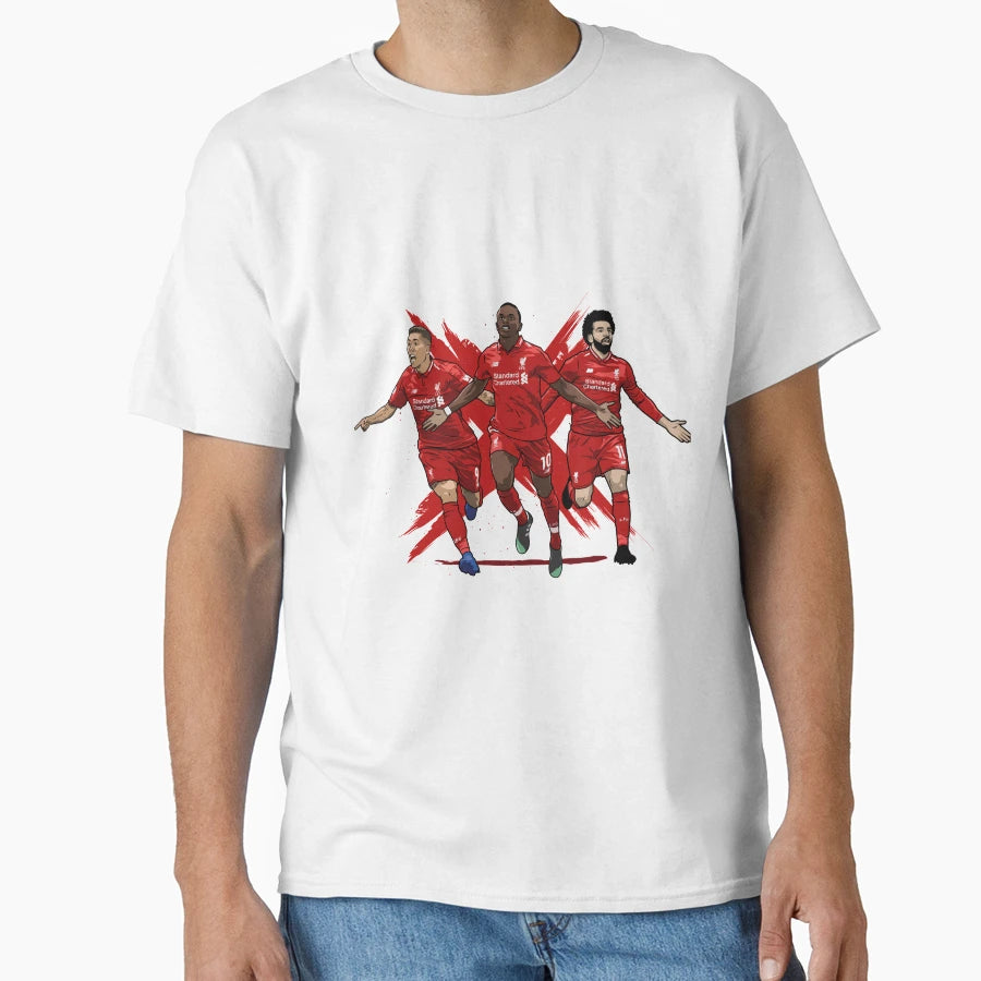 Liverpool Front 3 Salah Mane Firmino T-Shirt - Aesthetic Graphic Men Women - T-Shirt, Sweatshirt, Hoodie