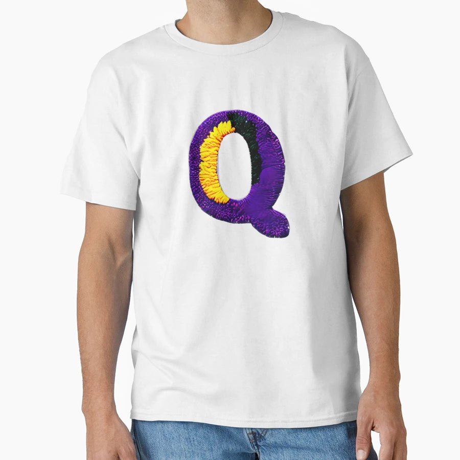 Letter Q Monogram Typography Collage T-Shirt - Fun Novelty Design Unisex - T-Shirt, Sweatshirt, Hoodie