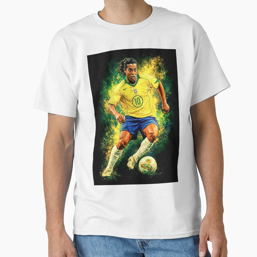 Ronaldinho R10 Football Legend T-Shirt - Trendy Graphic for Adults - T-Shirt, Sweatshirt, Hoodie