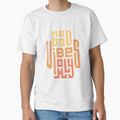 Good Vibes Only Retro Geometric Wave Typography - Adult & Kids T-Shirts, Sweatshirts & Hoodies apparel design preview 1