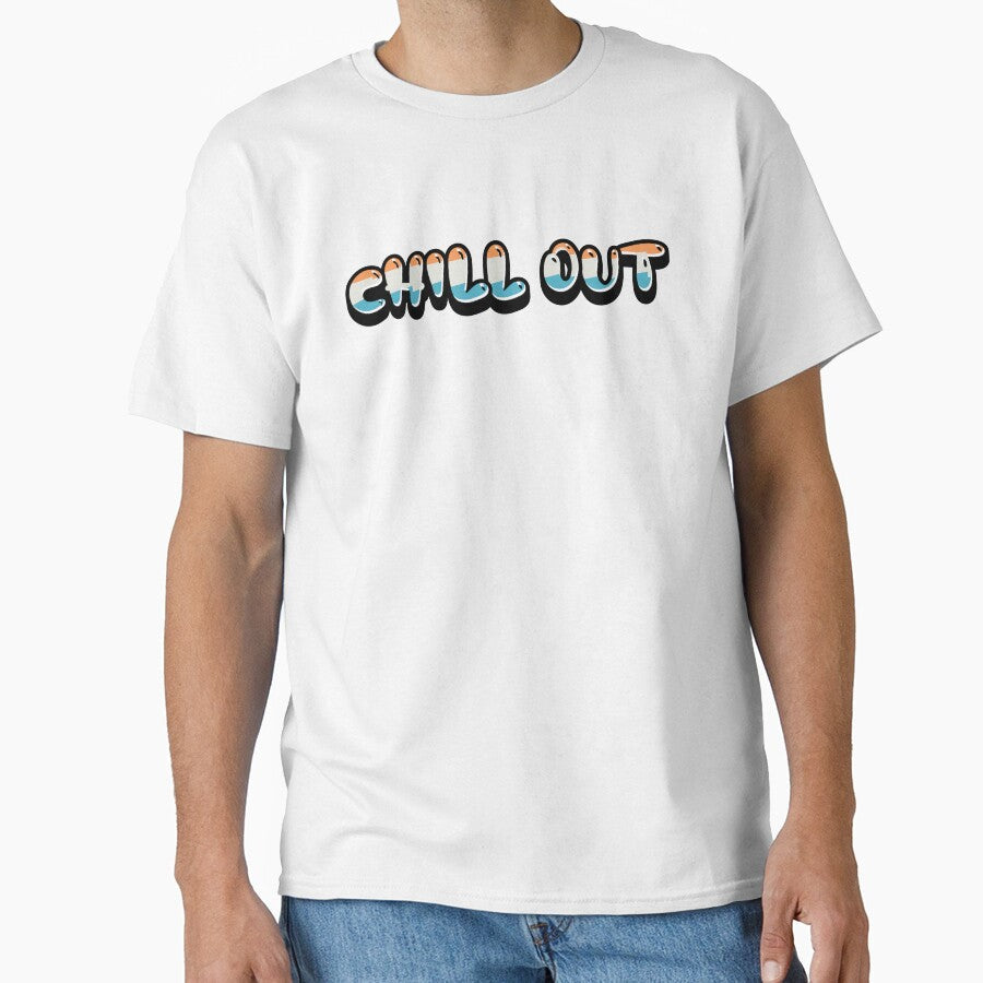 Typography Art: 'Chill Out' in Vibrant Colors by - Adult & Kids T-Shirts, Sweatshirts & Hoodies apparel design preview 1