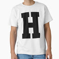 Alphabet Black H Sports Letter H T-Shirt - Casual Everyday Wear Men Women - T-Shirt, Sweatshirt, Hoodie