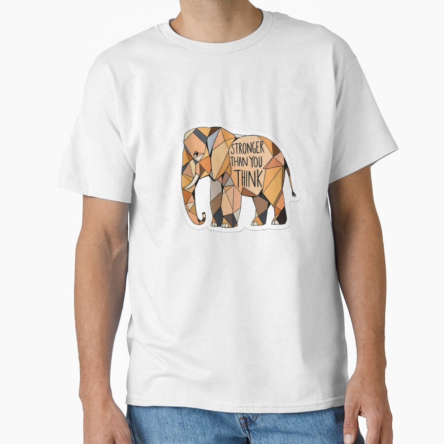 Stronger Than You Think Geometric Elephant Mental - Adult & Kids T-Shirts, Sweatshirts & Hoodies apparel design preview 1