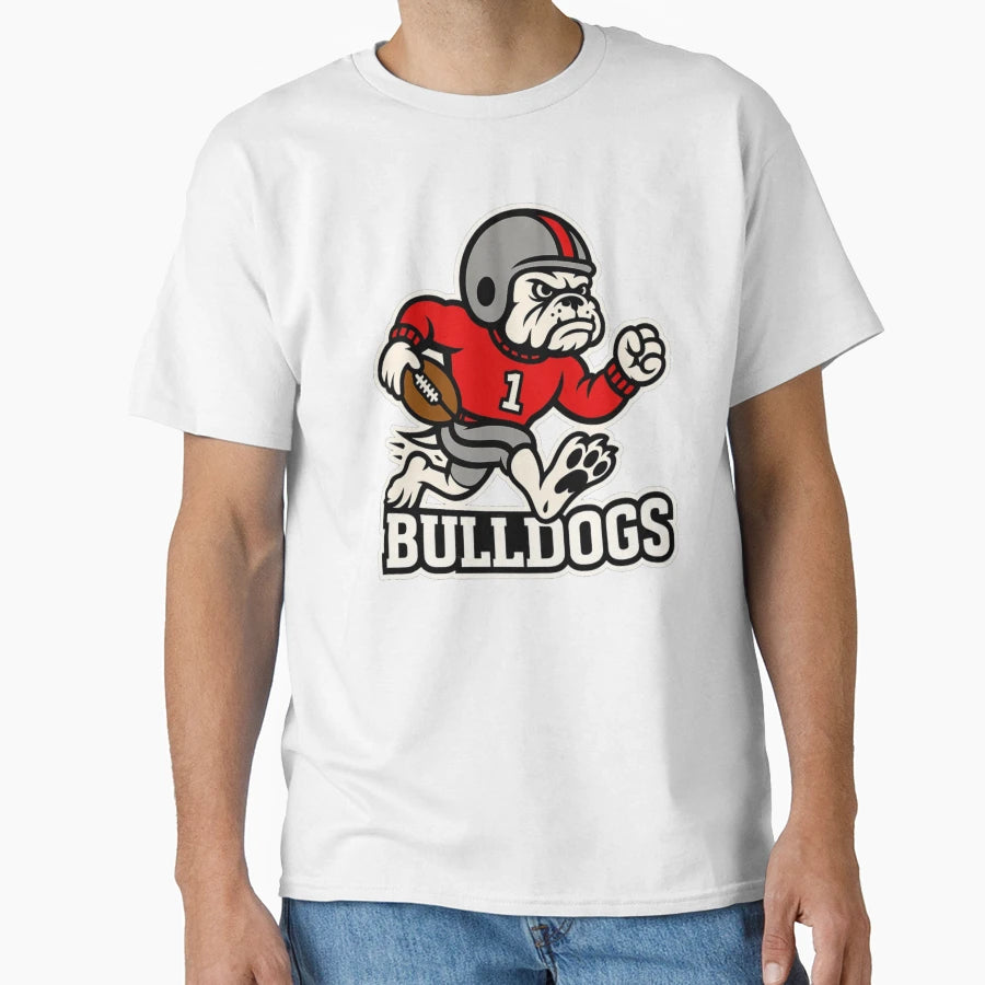 Bulldogs Football Logo T-Shirt - Fun Novelty Design for Adults - T-Shirt, Sweatshirt, Hoodie