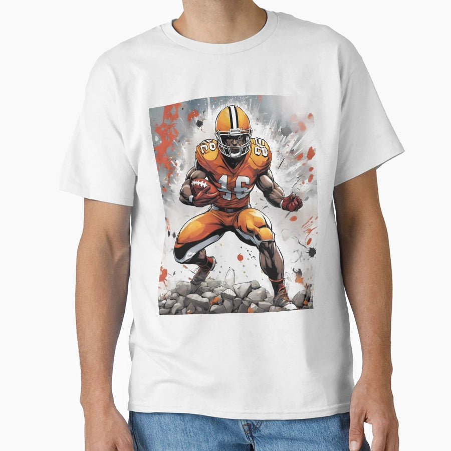 American Football Player T-Shirt - Aesthetic Graphic for Adults - T-Shirt, Sweatshirt, Hoodie
