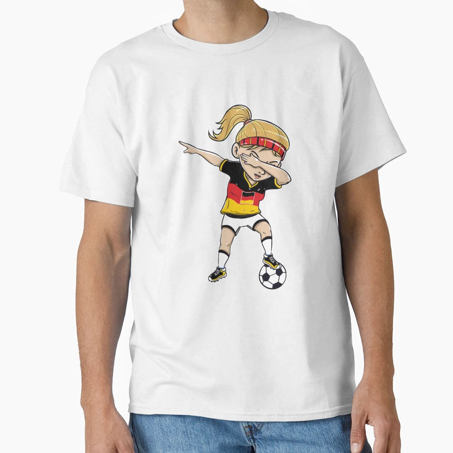 Dabbing Soccer Player Funny Germany T-Shirt - Streetwear Style for Adults - T-Shirt, Sweatshirt, Hoodie