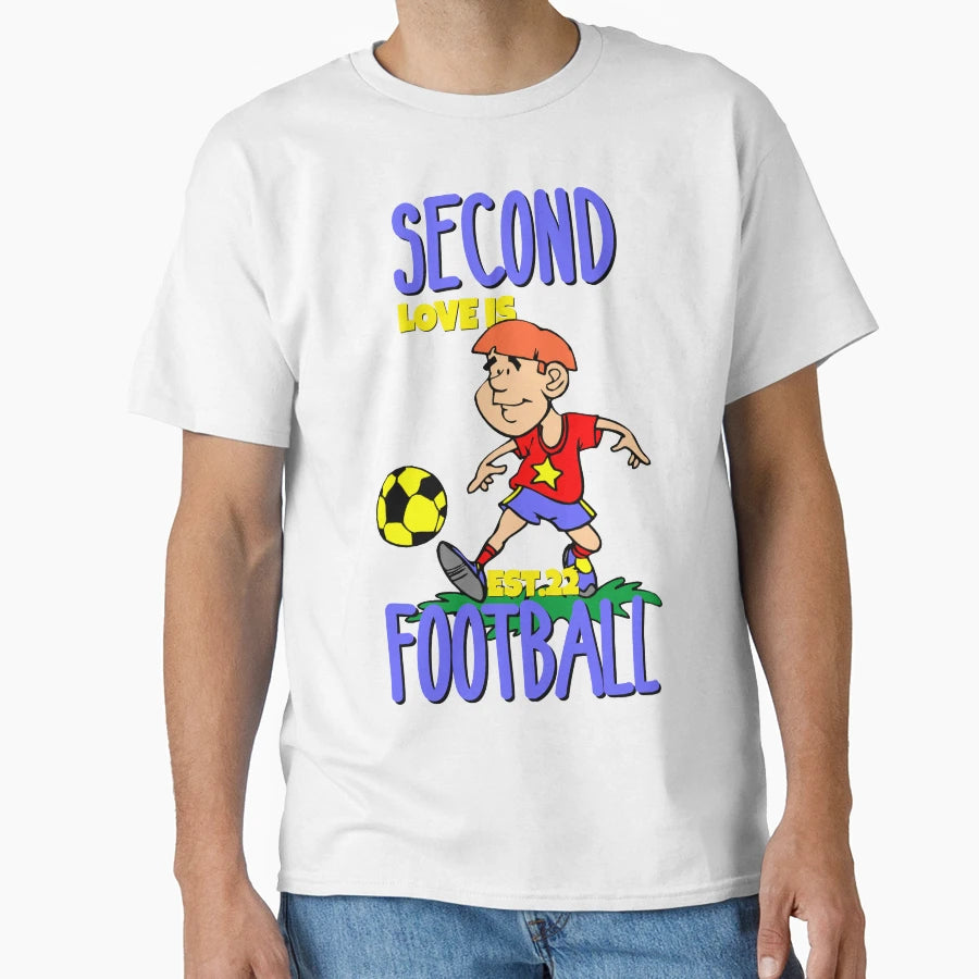 Second Love Is Footbal T-Shirt - Trendy Graphic Unisex - T-Shirt, Sweatshirt, Hoodie