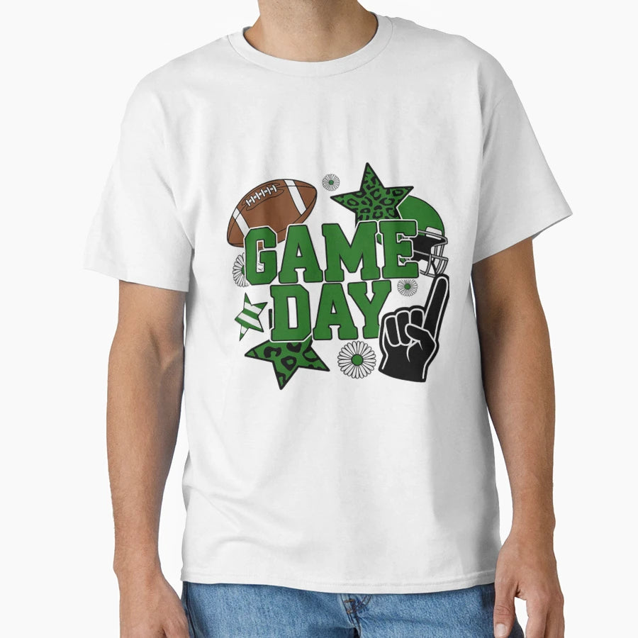 Game Day Football Checkered Team T-Shirt - Minimalist Print Men Women - T-Shirt, Sweatshirt, Hoodie