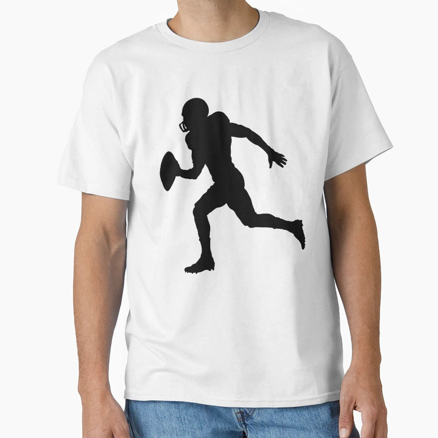 American Football Player Logo T-Shirt - Graphic Print Unisex - T-Shirt, Sweatshirt, Hoodie
