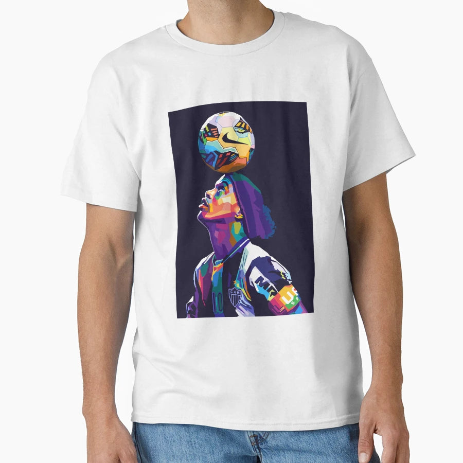 Ronaldinho Pop Art T-Shirt - Aesthetic Graphic Men Women - T-Shirt, Sweatshirt, Hoodie