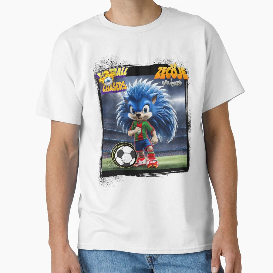 Hedgehog Football Player T-Shirt - Novelty Apparel Men Women - T-Shirt, Sweatshirt, Hoodie