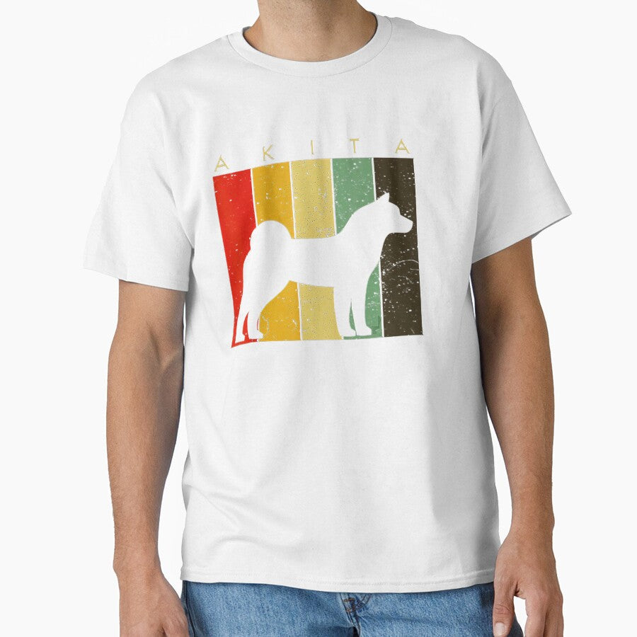 Akita Dog Retro Vintage Gift Love by BargerStore - Adult & Kids T-Shirts, Sweatshirts & Hoodies apparel design preview 1