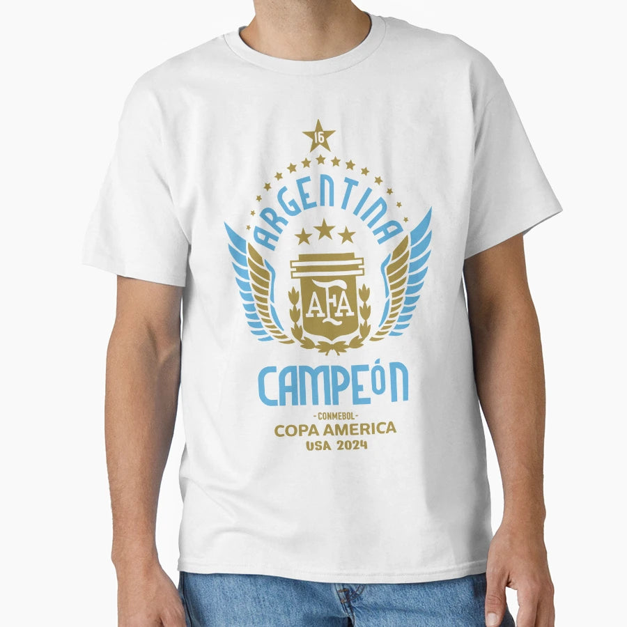 Argentina Champion Copa America 2024 T-Shirt - Custom Art Print for Adults - T-Shirt, Sweatshirt, Hoodie
