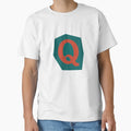 Letter Q Colorful Cutout Paper Collage T-Shirt - Minimalist Print Unisex - T-Shirt, Sweatshirt, Hoodie