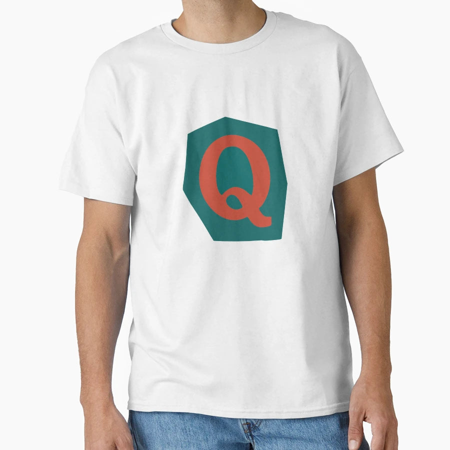 Letter Q Colorful Cutout Paper Collage T-Shirt - Minimalist Print Unisex - T-Shirt, Sweatshirt, Hoodie