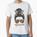 Football Grandma Life Messy Bun T-Shirt - Minimalist Print for Adults - T-Shirt, Sweatshirt, Hoodie
