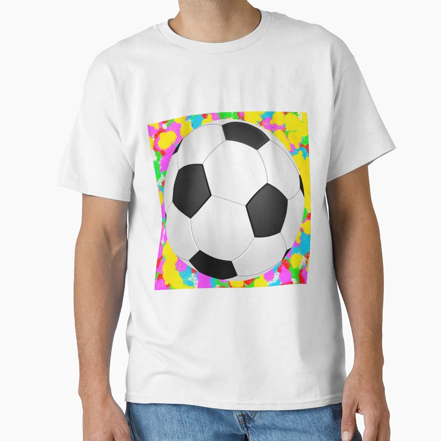 Football Soccer Pop Colour Color Tie T-Shirt - Minimalist Print Men Women - T-Shirt, Sweatshirt, Hoodie