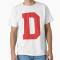 Alphabet Red D Sports Letter D T-Shirt - Novelty Apparel for Adults - T-Shirt, Sweatshirt, Hoodie