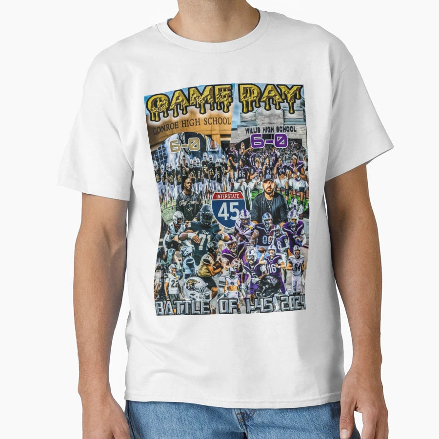 Conroe High School Vs Willis High School T-Shirt - Trendy Graphic Unisex - T-Shirt, Sweatshirt, Hoodie