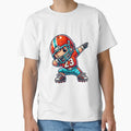 Adorable Cartoon Football Player Full T-Shirt - Custom Art Print Unisex - T-Shirt, Sweatshirt, Hoodie