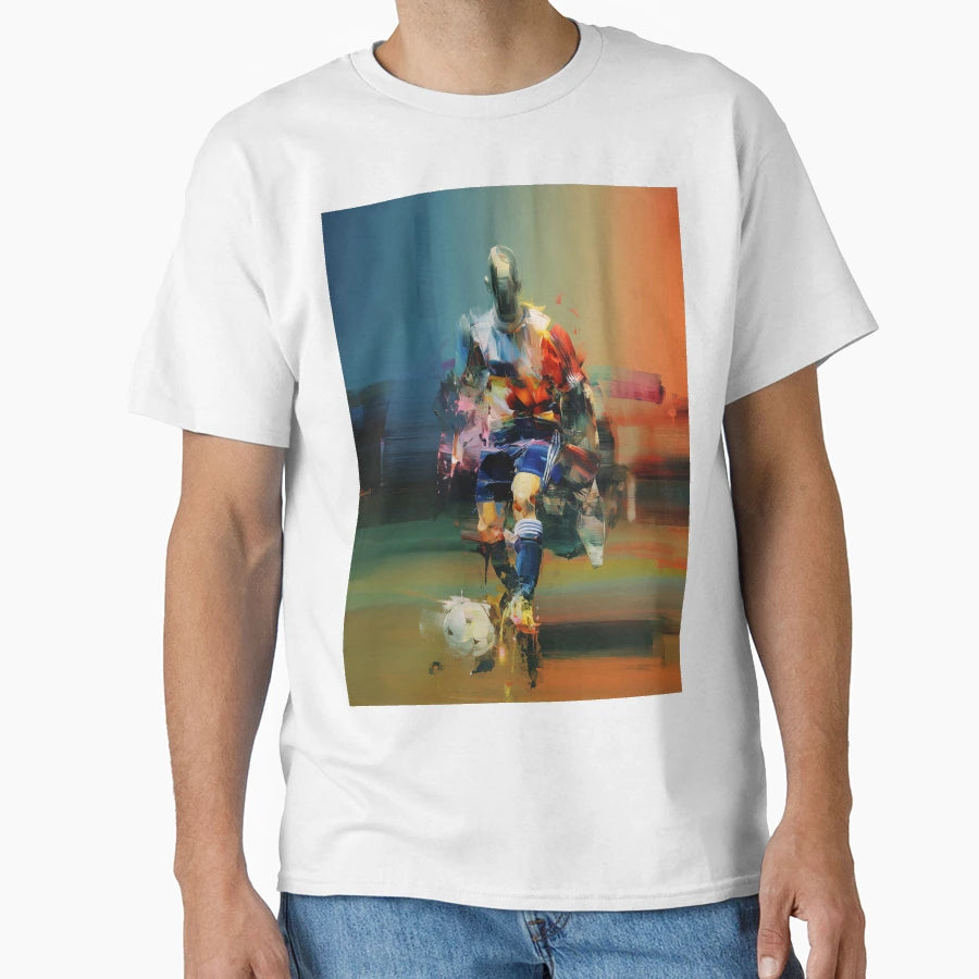 Abstract Soccer Player Motion T-Shirt - Fun Novelty Design Unisex - T-Shirt, Sweatshirt, Hoodie