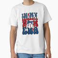 Baseball Mom American Stars Stripes T-Shirt - Graphic Print for Adults - T-Shirt, Sweatshirt, Hoodie