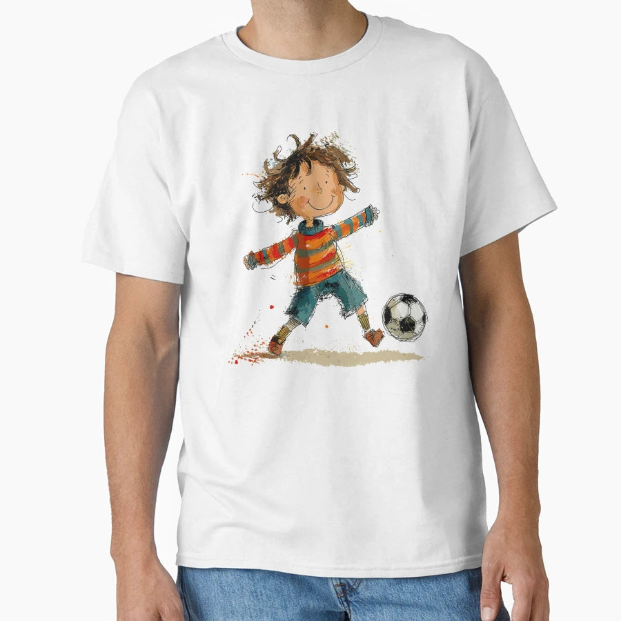 Little Playing Soccer T-Shirt - Unique Graphic for Adults - T-Shirt, Sweatshirt, Hoodie