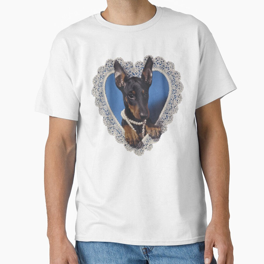 Doberman Puppy Love by LoLife - Adult & Kids T-Shirts, Sweatshirts & Hoodies apparel design preview 1