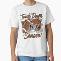 Touch Down Season Football Helmet And T-Shirt - Minimalist Print Men Women - T-Shirt, Sweatshirt, Hoodie