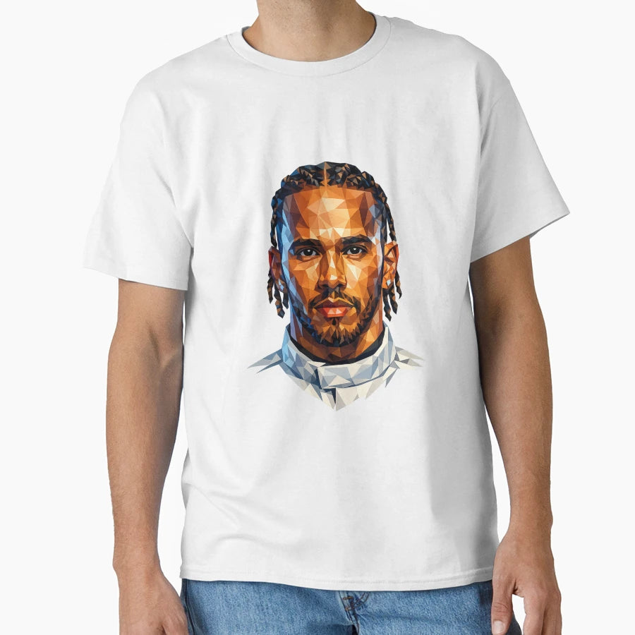 Low Poly Lewis Hamilton T-Shirt - Aesthetic Graphic for Adults - T-Shirt, Sweatshirt, Hoodie