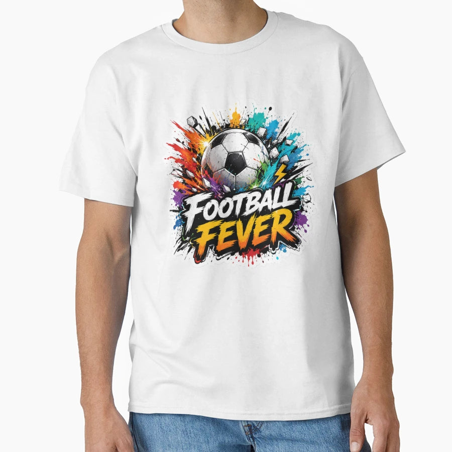 Football Fever Soccer Ball Splash Art T-Shirt - Novelty Apparel Men Women - T-Shirt, Sweatshirt, Hoodie