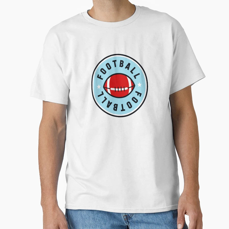 American Football Sports Badge T-Shirt - Minimalist Print for Adults - T-Shirt, Sweatshirt, Hoodie