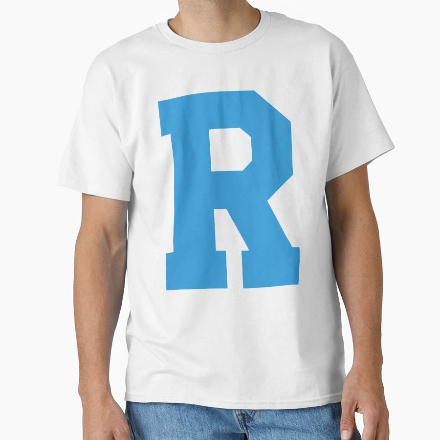 Alphabet Blue R Sports Letter R T-Shirt - Graphic Print for Adults - T-Shirt, Sweatshirt, Hoodie
