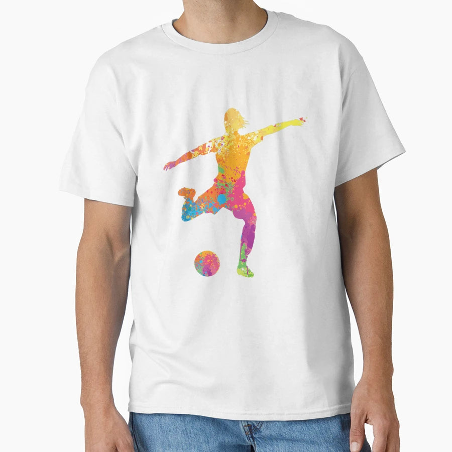 Multicolored Soccer Goal Kick T-Shirt - Casual Everyday Wear Unisex - T-Shirt, Sweatshirt, Hoodie