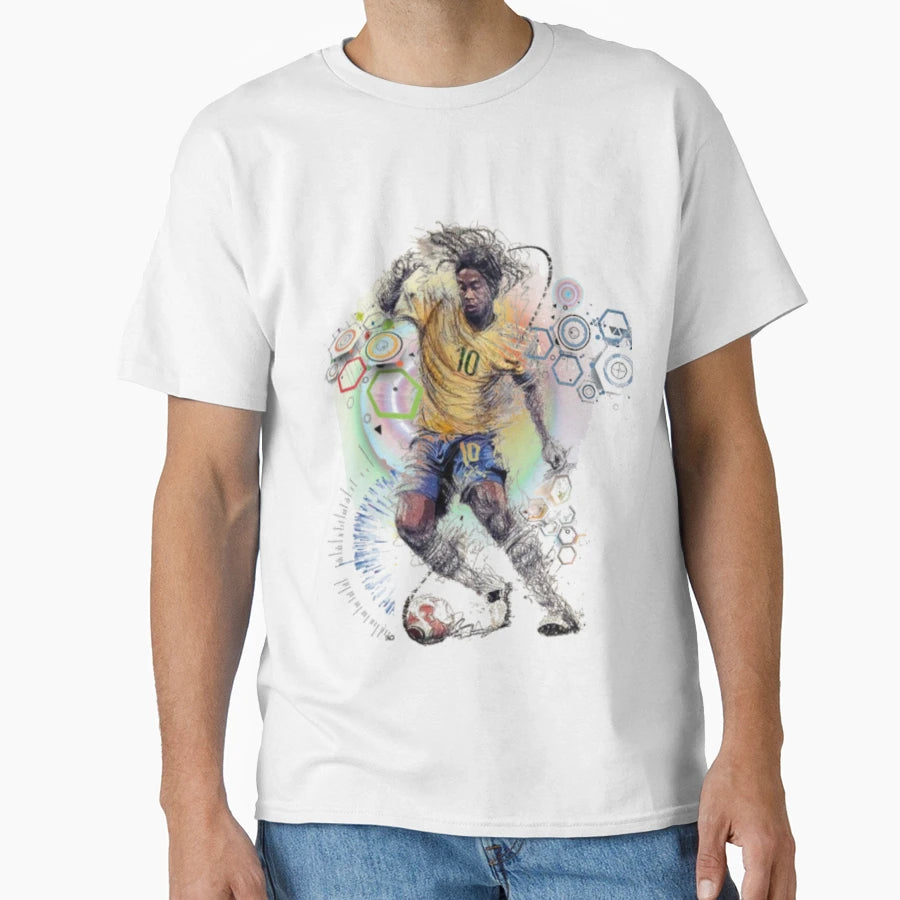 Ronaldinho Football Playmaker T-Shirt - Trendy Graphic Men Women - T-Shirt, Sweatshirt, Hoodie