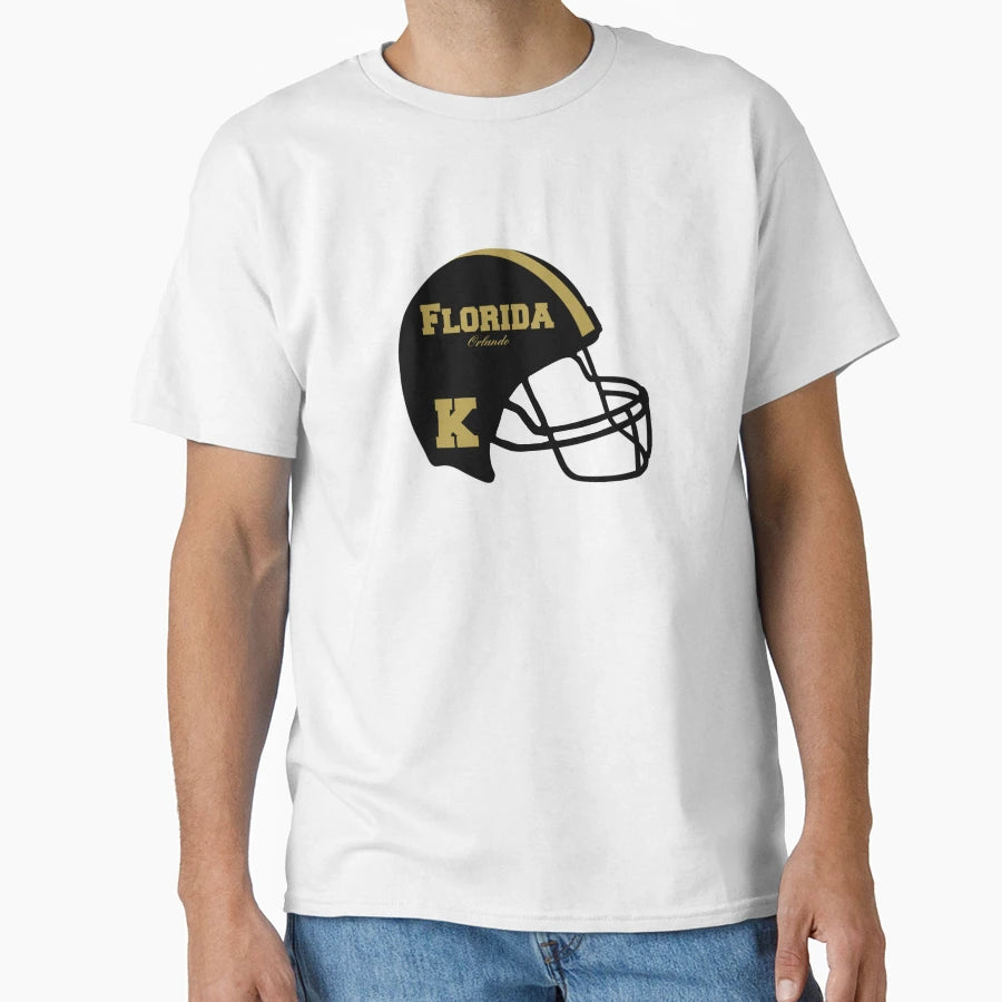 Orlando Florida Fl Football Helmet T-Shirt - Minimalist Print Men Women - T-Shirt, Sweatshirt, Hoodie