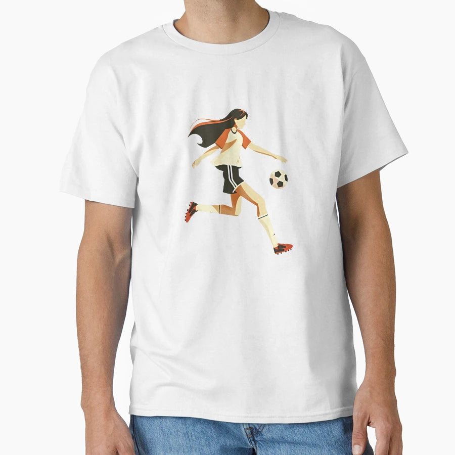 Ladies Soccer T-Shirt - Minimalist Print for Adults - T-Shirt, Sweatshirt, Hoodie